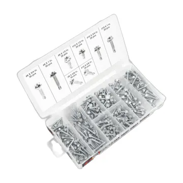 Performance Tool 200-Piece Hex Head Self-Drilling Screw Assortment