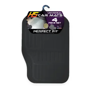 Mat Rubber Perfect Fit Black 4 PCS