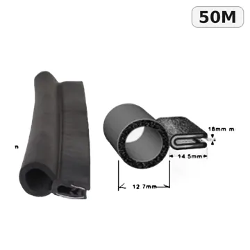 Rubber Door seal W/Metal 50 Mtrs
