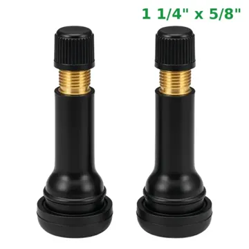 Tire Valve 1 1/4" X 5/8" BLK (2 PER CRD)