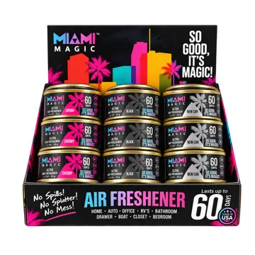 Miami Magic Can Air Freshener Assorted Display (12)